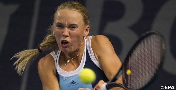 Annika Beck of Germany vs Caroline Wozniacki of Denmark