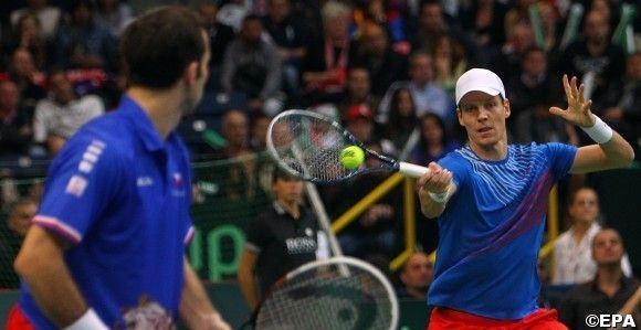 Serbia vs Czech Republic tennis doubles Davis cup final