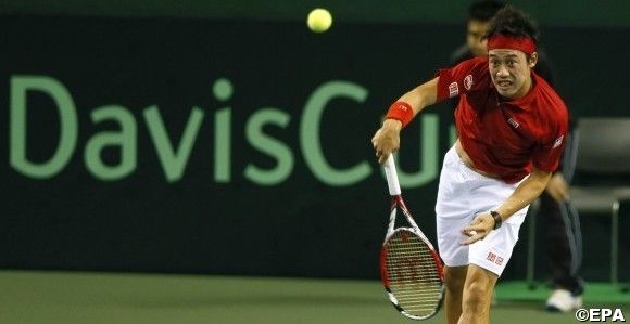 Japan won its first Davis Cup World Group over Canada