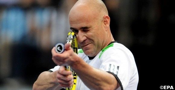 Andre Agassi exhibition match
