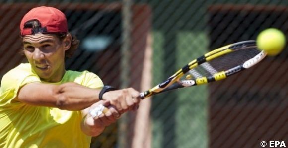 Rafael Nadal training