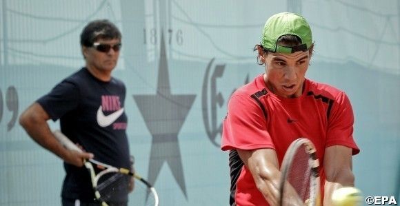 Rafael Nadal training