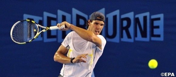 Tennis Australian Open 2012 - Nadal practice