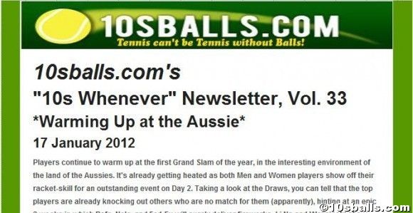 10s Whenever Newsletter, Vol. 33 - Warming Up at the Aussie