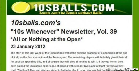 10s Whenever Newsletter, Vol. 39 - All or Nothing at the Open