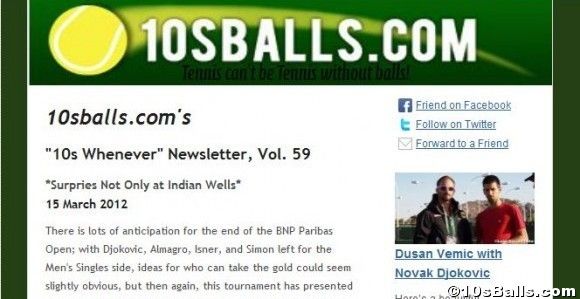 10s Whenever Newsletter, Vol. 59 - Surprises Not Only at Indian Wells