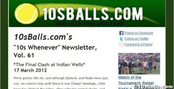 10s Whenever Newsletter, Vol. 61 - The Final Clash at Indian Wells