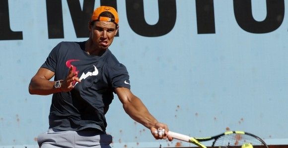 Rafael Nadal training session