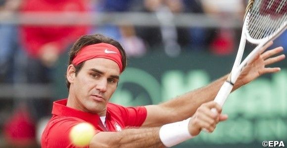 Davis Cup World Group play-off between the Netherlands and Switzerland