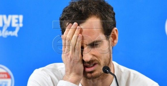 Britain's Andy Murray during a media conference